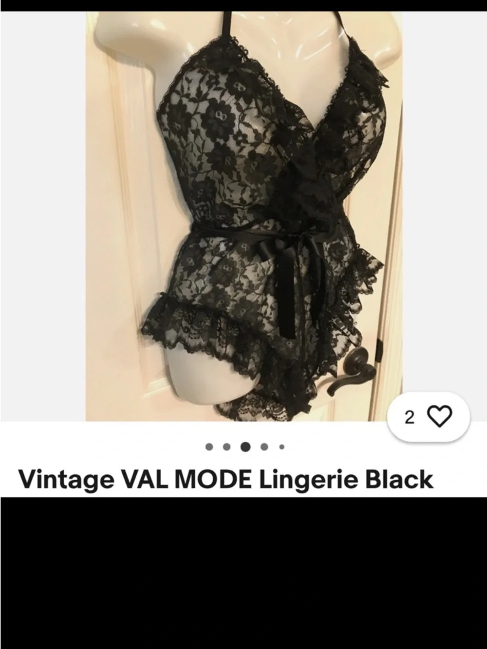 Floral Lace V-Neck Bodysuit Women Intimates Layer Swimsuit Cover Up Vintage - Picture 7 of 7